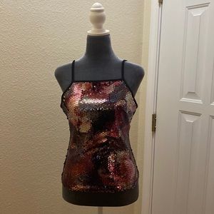 NWOT Express sequin stretch camisole top.  Great for holiday parties!